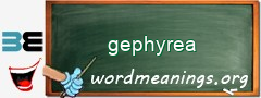 WordMeaning blackboard for gephyrea